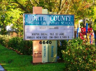 North County Charter School Sign