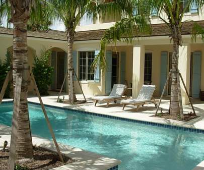 Pool with chairs