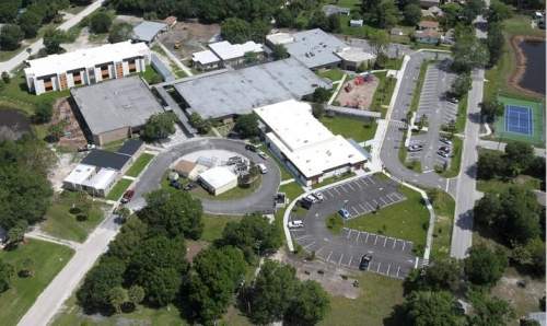 Fellsmere Elementary Classroom & Cafetorium Sky View